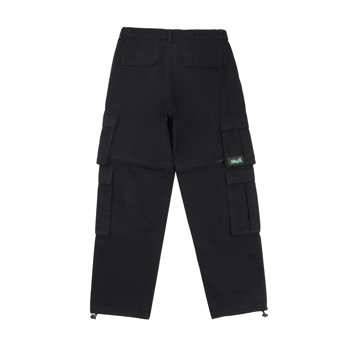 SAMPLE ZIP OFF EMBROIDERED CARGOS - BLACK