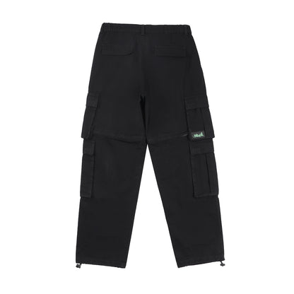 SAMPLE ZIP OFF EMBROIDERED CARGOS - BLACK
