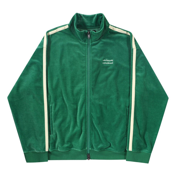 GREEN VELOUR TRACK JACKET