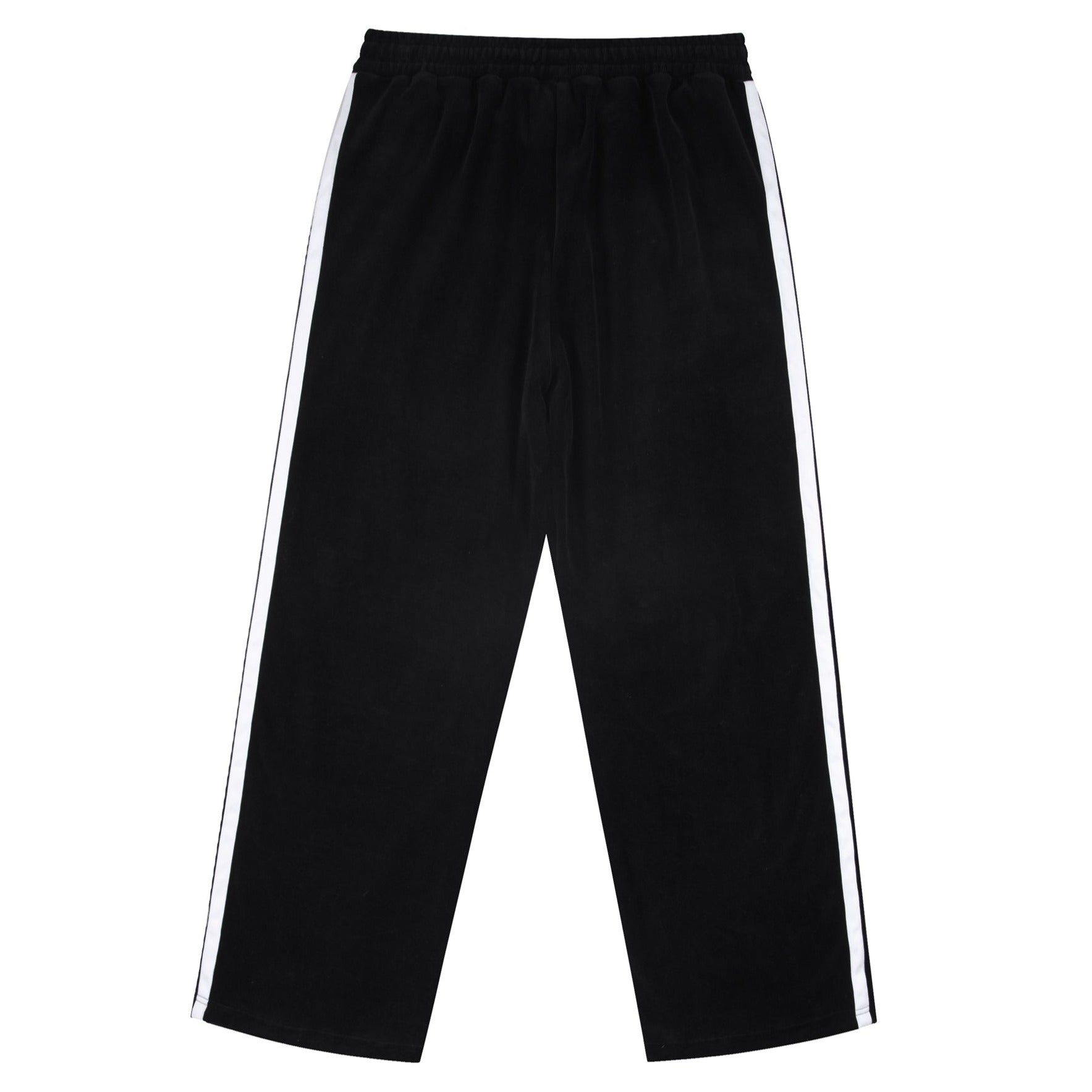 BLACK VELOUR TRACK PANTS