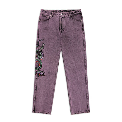 Unknown x Ed Hardy - Embroidered Denim