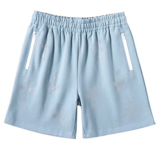 Baby Blue Rhinestone Shorts